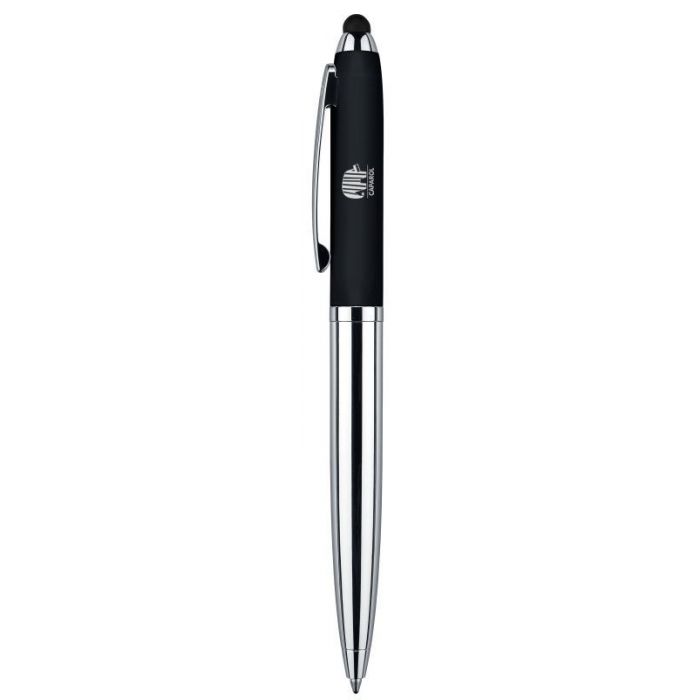 Penna personalizzata metallo nero con touch
