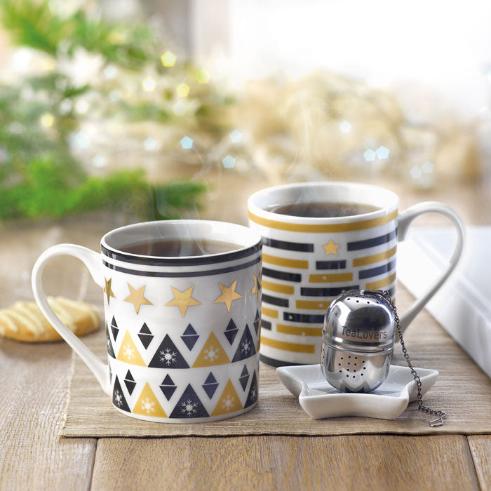 Set regalo Natale tazzina-infusore-piattino