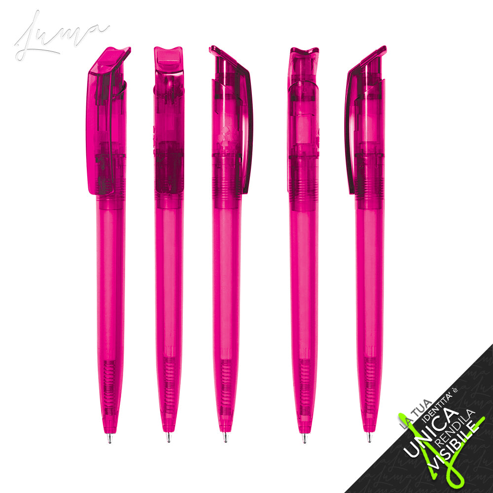 LUMA rPET PROMO - Ballpoint Pen "REVOLUTION Transparent SOFT TOUCH "
