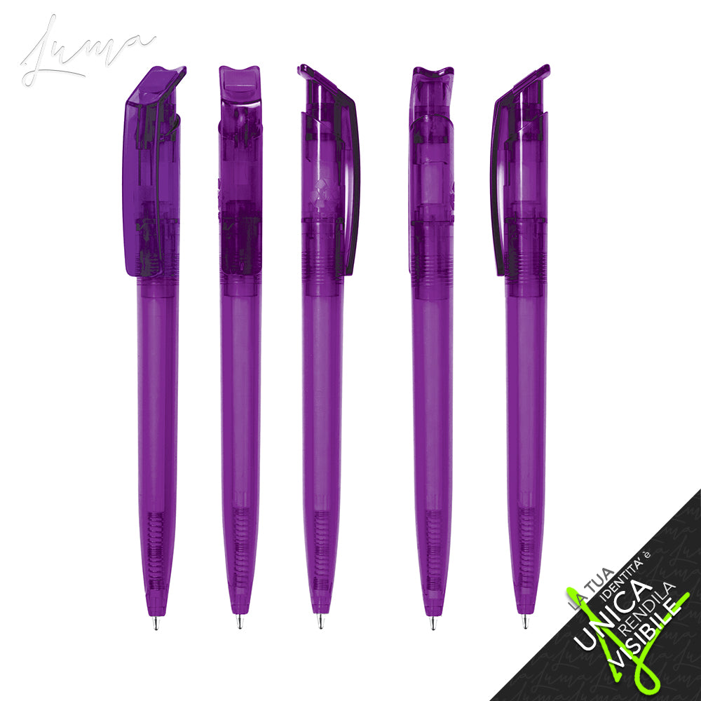 LUMA rPET PROMO - Ballpoint Pen "REVOLUTION Transparent SOFT TOUCH "