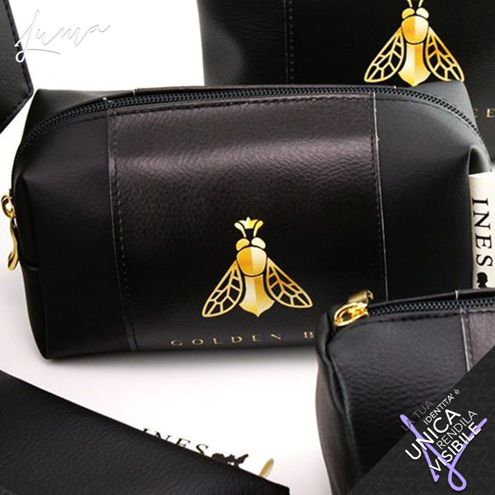 Personalized eco-leather clutch bag