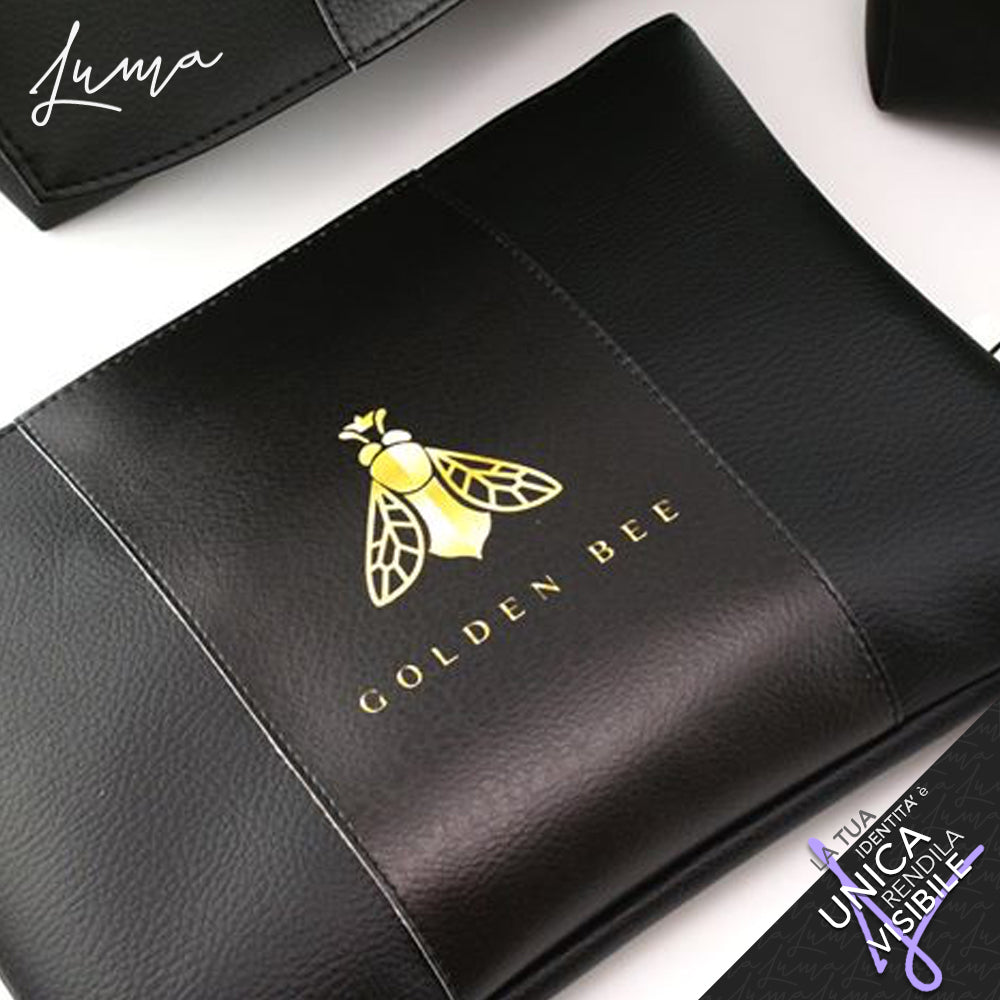 Personalized eco-leather clutch bag