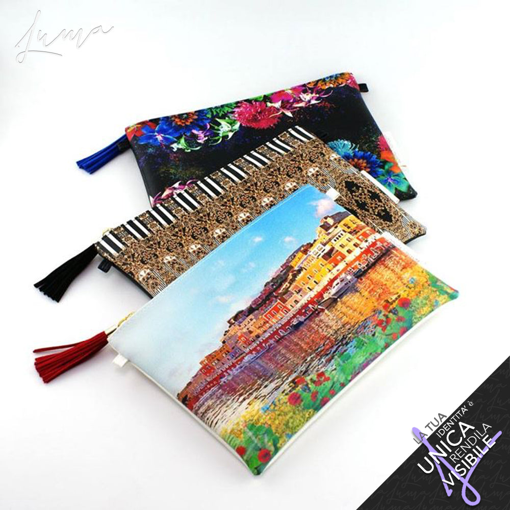 Personalized eco-leather clutch bag