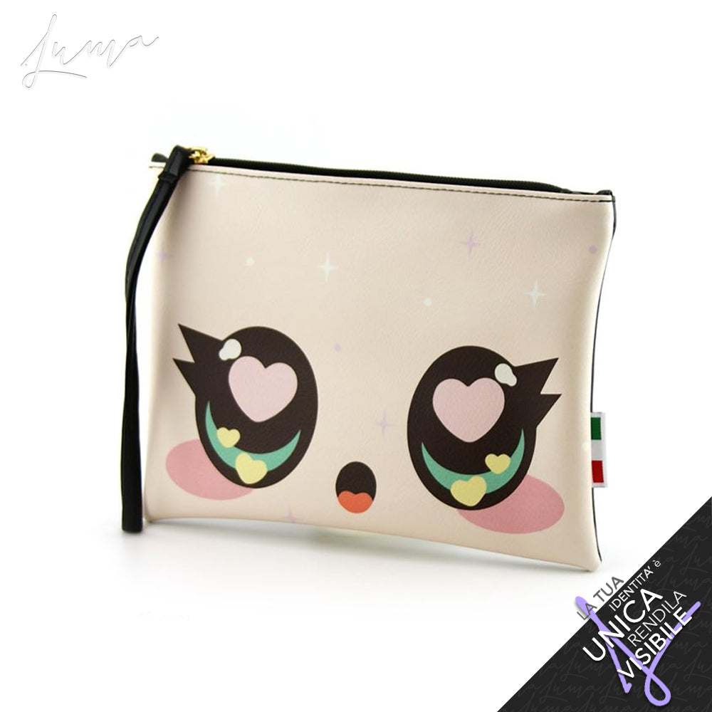 Personalized eco-leather clutch bag