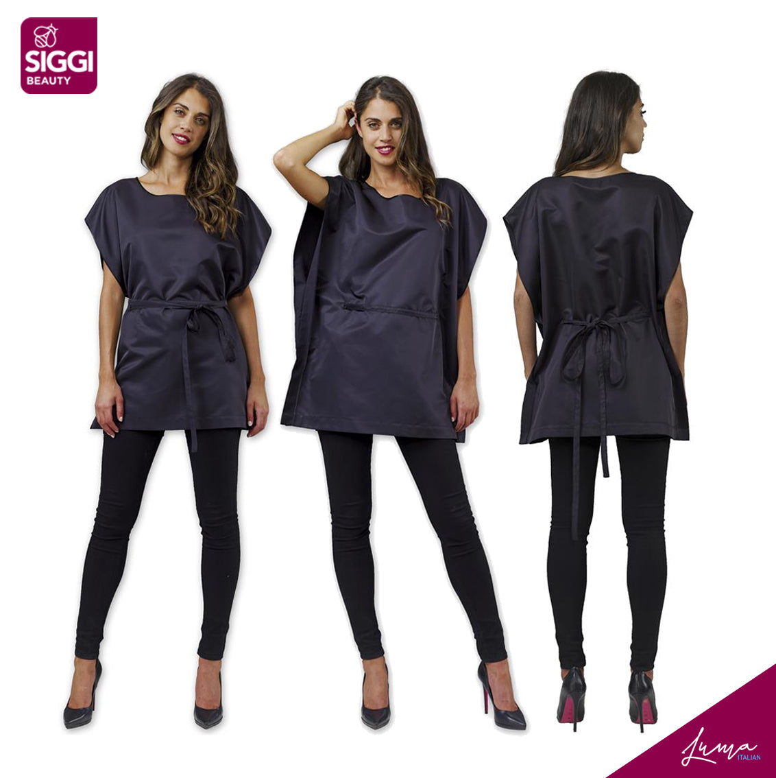 SIGGI - Kimono Donna Nero "BRIGIT"