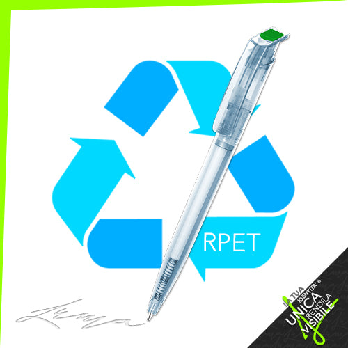 LUMA rPET PROMO - Ballpoint Pen "REVOLUTION Clear"